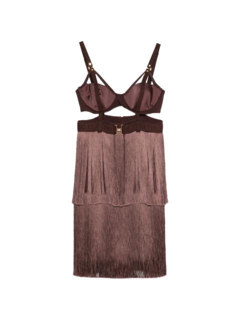 ELISABETTA FRANCHI fringe bra dress