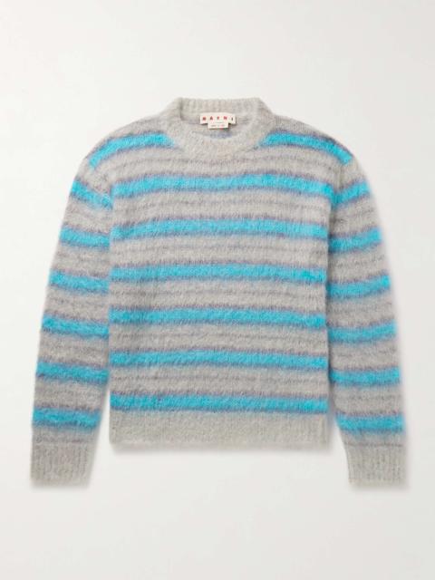 Striped Mohair-Blend Sweater