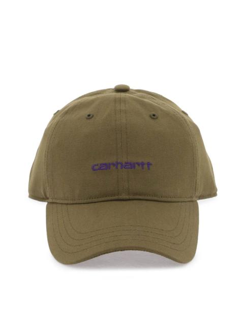 CANVAS SCRIPT BASEBALL CAP