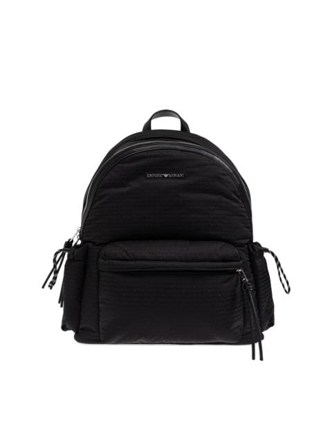 EMPORIO ARMANI logo-plaque quilted backpack