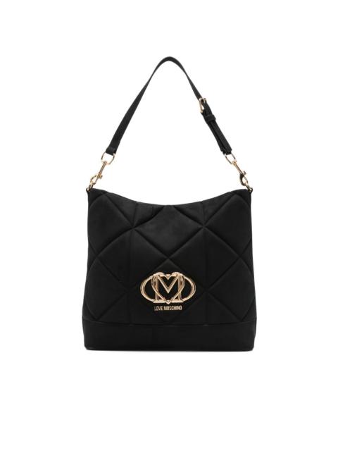 Moschino quilted logo tote bag