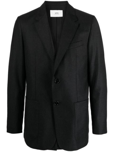AMI Paris single-breasted virgin-wool blazer
