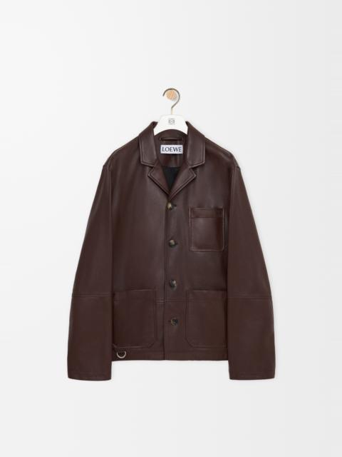 Workwear jacket in nappa lambskin
