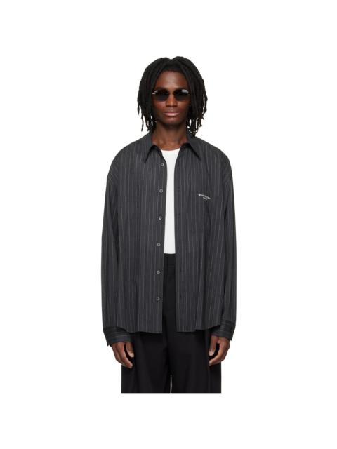 Wooyoungmi Gray Stripe Shirt