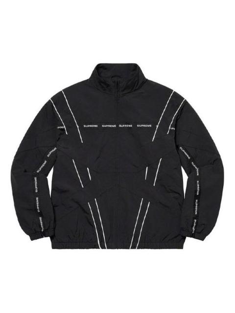 Supreme Cross Paneled Track Jacket 'Black White' SUP-SS21-587