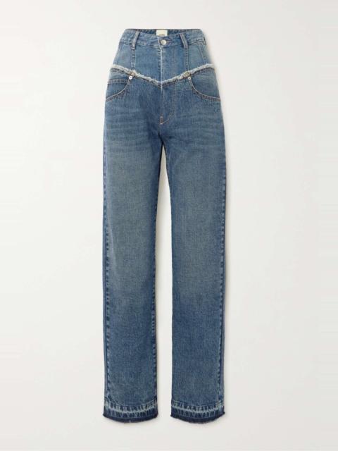 Isabel Marant Noemie frayed two-tone jeans
