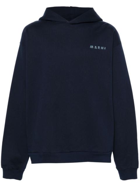 Marni logo-print cotton hoodie