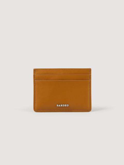 Sandro Smooth leather card holder