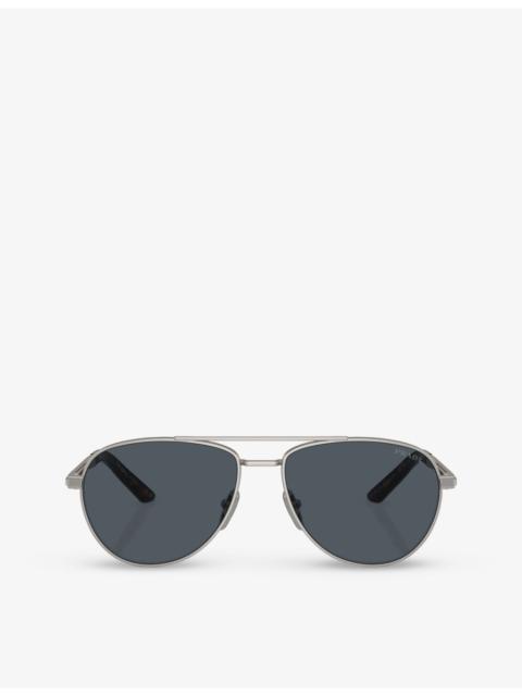 Prada PR A54S pilot-frame metal sunglasses