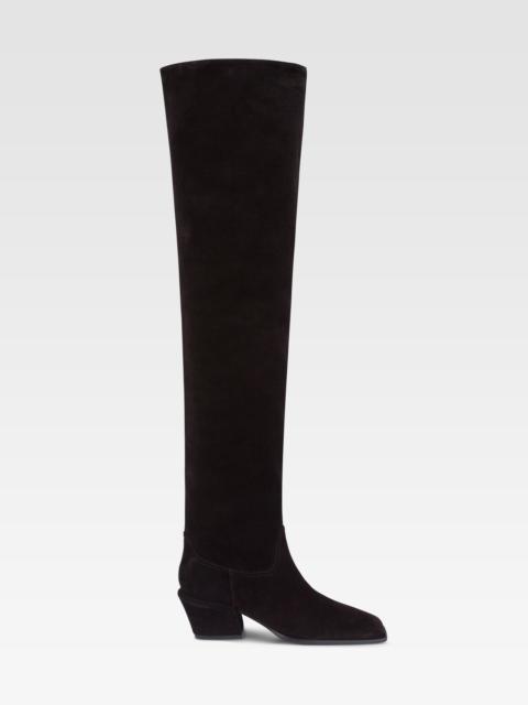 PARIS TEXAS Suede over-the-knee boot