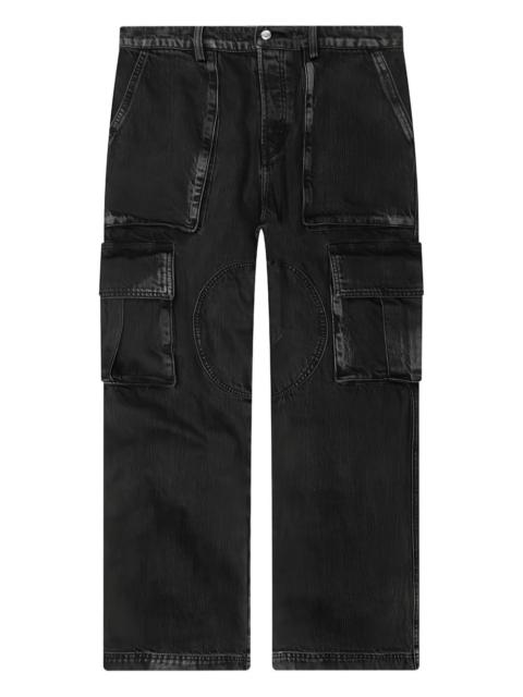 NAHMIAS logo-patch cargo jeans