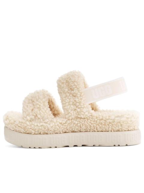 UGG (WMNS) UGG Oh Fluffita Outdoor Open Toe Flat Heel Sports Sandals 1120876-NAT
