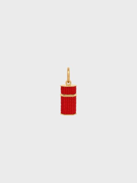 CELINE Celine Charms Column Beaded Box in Beads and Brass with Gold Finish
