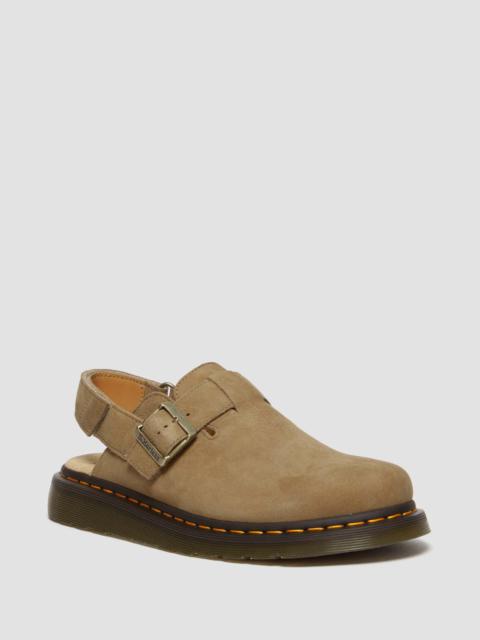 Dr. Martens Jorge II Tumbled Nubuck Leather Slingback Mules