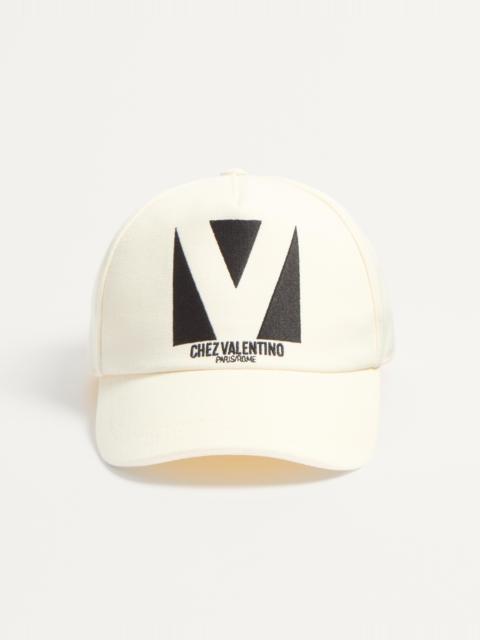 Valentino CHEZ VALENTINO COTTON BASEBALL CAP WITH EMBROIDERY