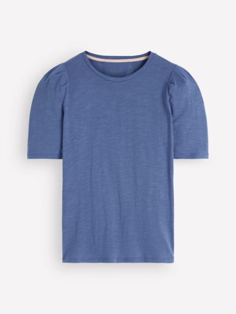 BODEN Sophie Puff Sleeve T-shirt-Denim Blue