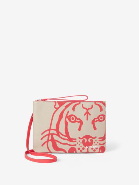 KENZO K-Tiger canvas pouch with cross-body strap