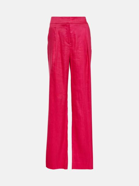 Robinne wide-leg linen-blend pants