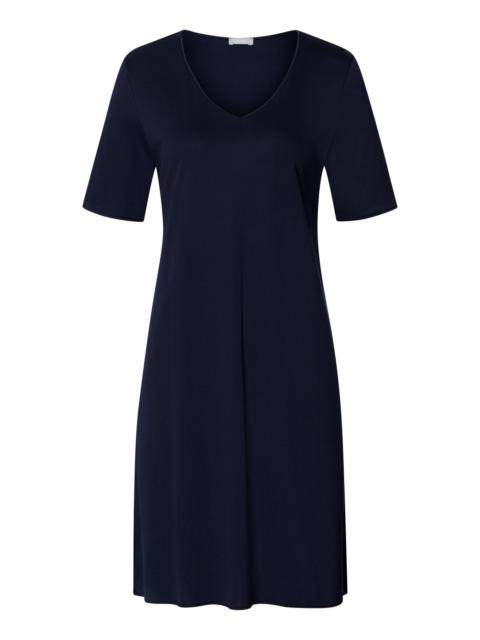 HANRO Cotton Silk V-Neck Cotton Nightgown