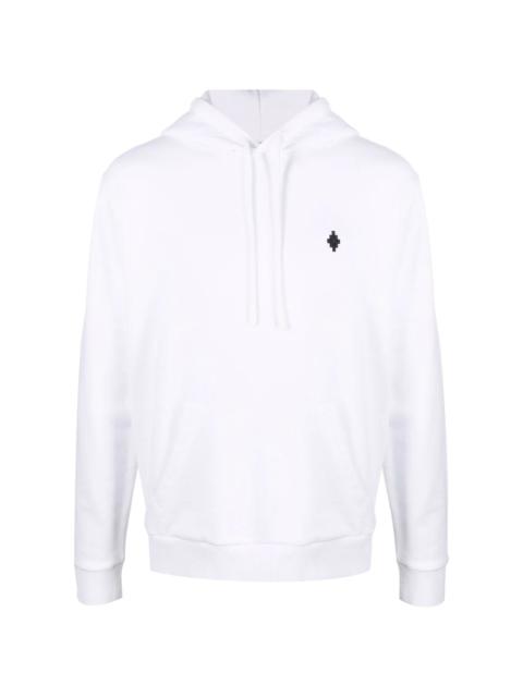 cross-motif cotton hoodie