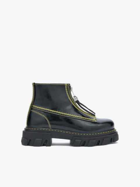 GANNI CLEATED BOOTS IN BLACK