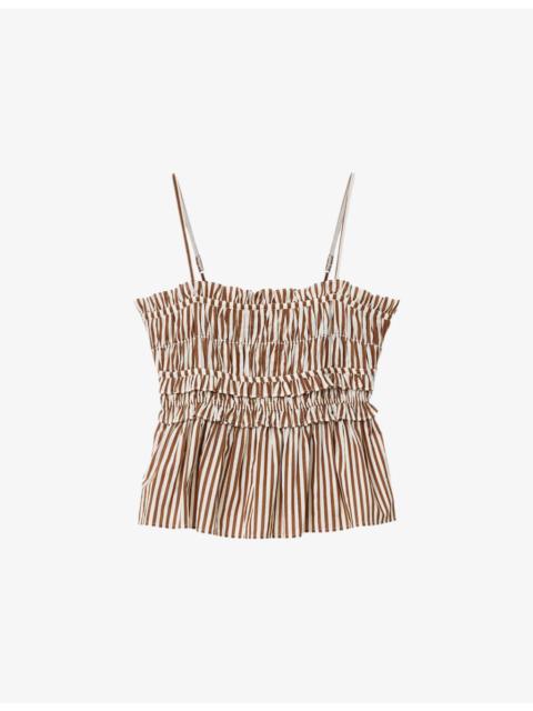 ALLSAINTS Kali Stripe-Print Cotton Top