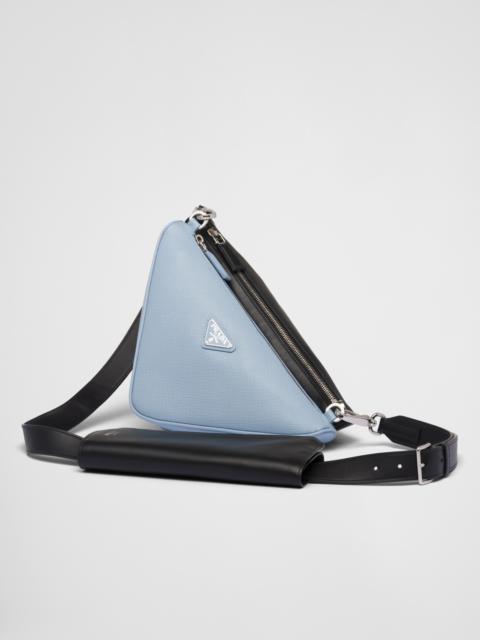 Prada Saffiano leather and leather shoulder bag