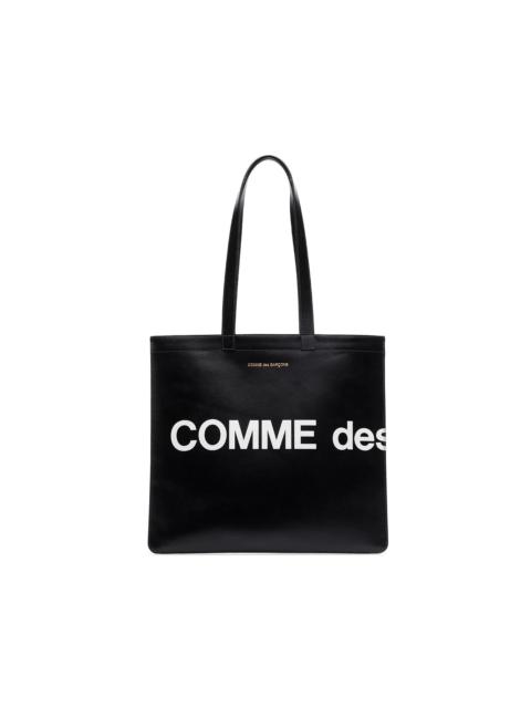 Comme Des Garçons logo-print leather tote bag