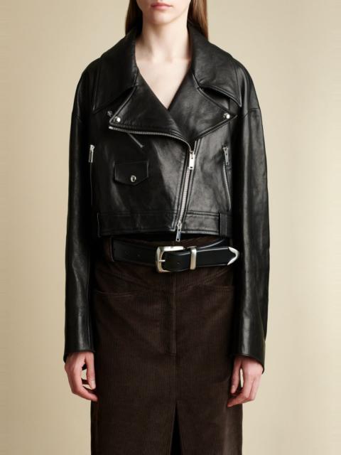 KHAITE The Gelman Jacket in Black Leather