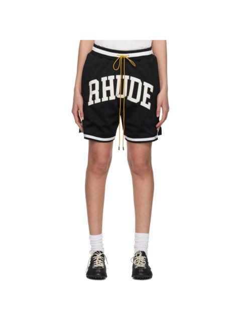 Rhude Black 'Rhude' Collegiate Basketball Shorts