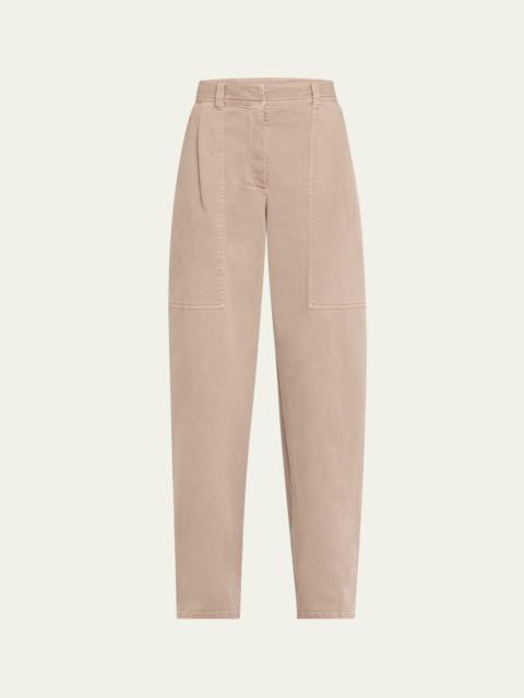 Brunello Cucinelli Loose Garment-Dyed Utility Pants
