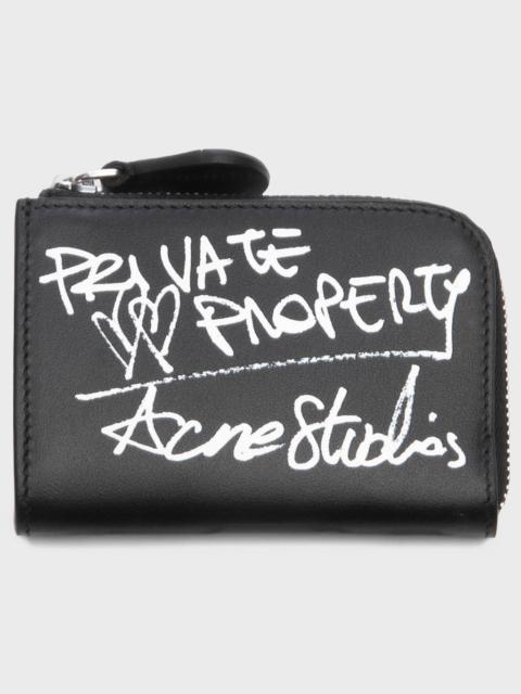 Acne Studios COMPACT ZIP WALLET - BLACK