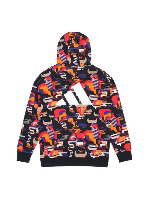 adidas Men's adidas Cny Gfx Hs Aop New Year's Edition Printing Pattern Sports Red GQ8838