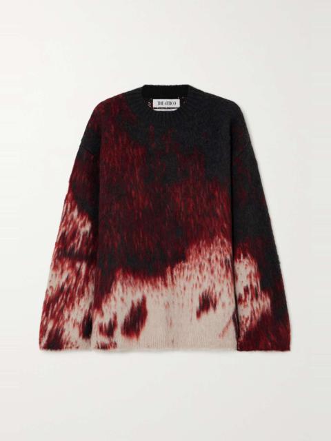 THE ATTICO Intarsia wool-blend sweater