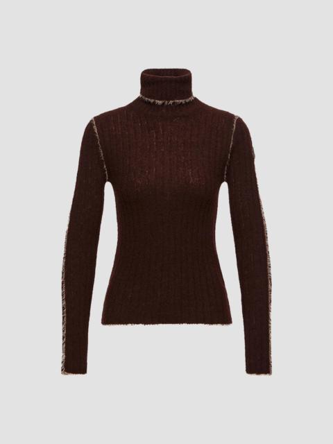 Moncler Women's Turtleneck Sweater in Cotton - Brown