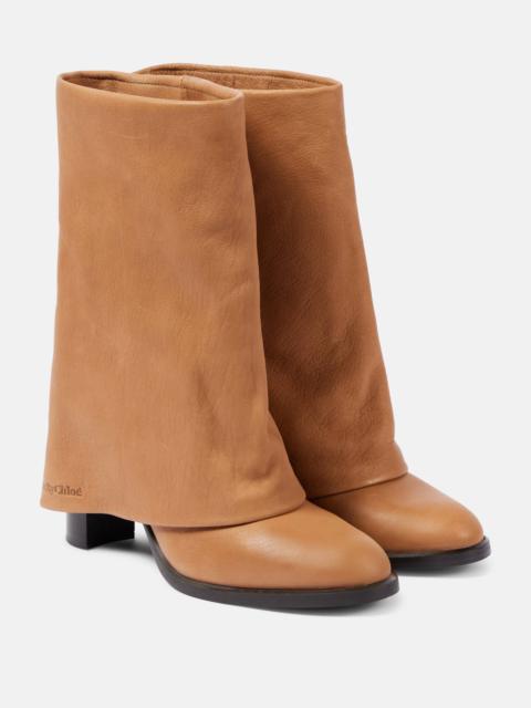 See by Chloé 85mm debossed-logo boots