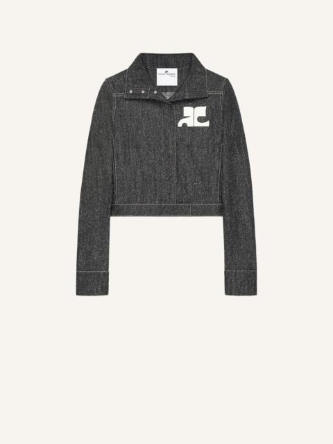 courrèges DENIM TWEED JACKET