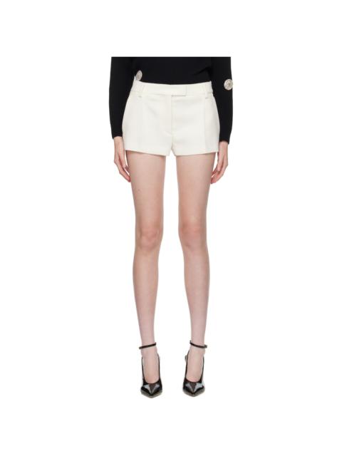 Valentino Off-White Creased Shorts