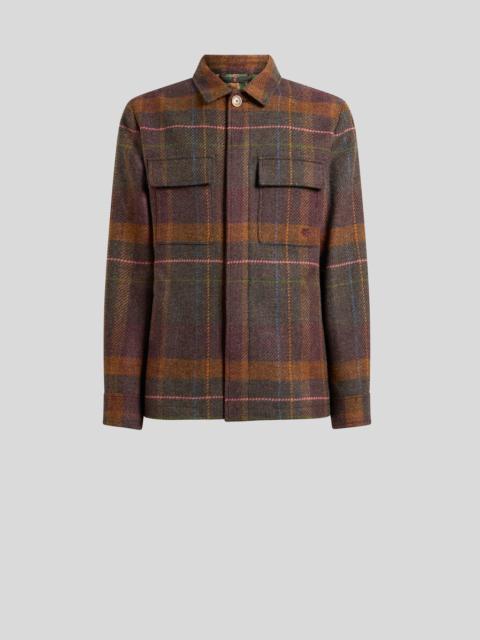 Etro SHACKET IN CASHMERE AND WOOL MADRAS