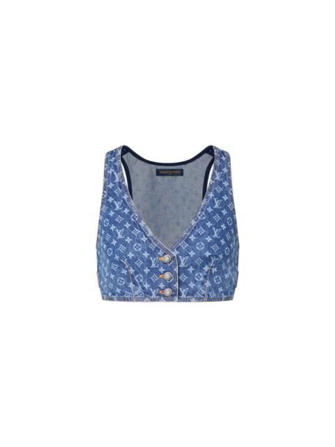 Louis Vuitton Monogram Denim Crop Top