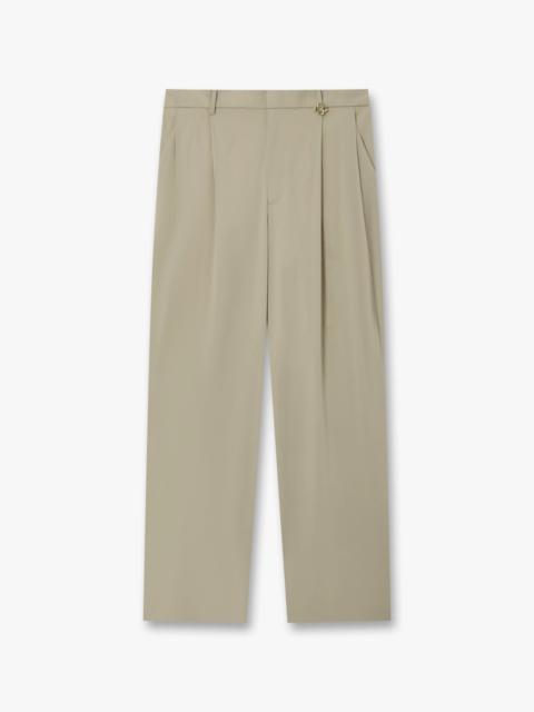 CASABLANCA Light Brown Pleated Straight Leg Trousers