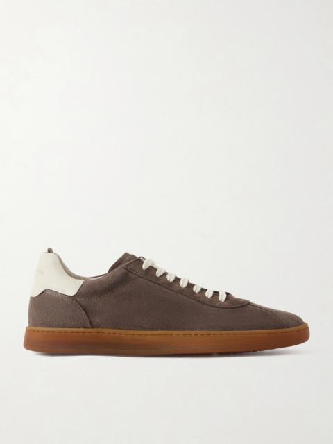 OFFICINE CREATIVE Ginnasio 001 Leather-Trimmed Suede Sneakers