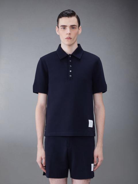 stripe-trim piqué polo shirt