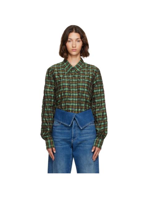 Dries Van Noten Khaki Check Shirt