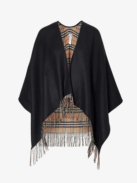 Burberry Vintage Check wool cape