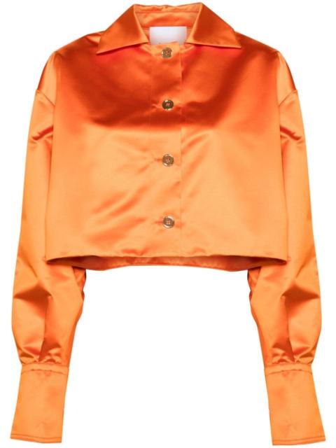 PATOU satin cropped jacket