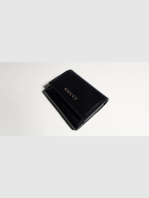 GUCCI Bi-fold card case with Gucci lettering
