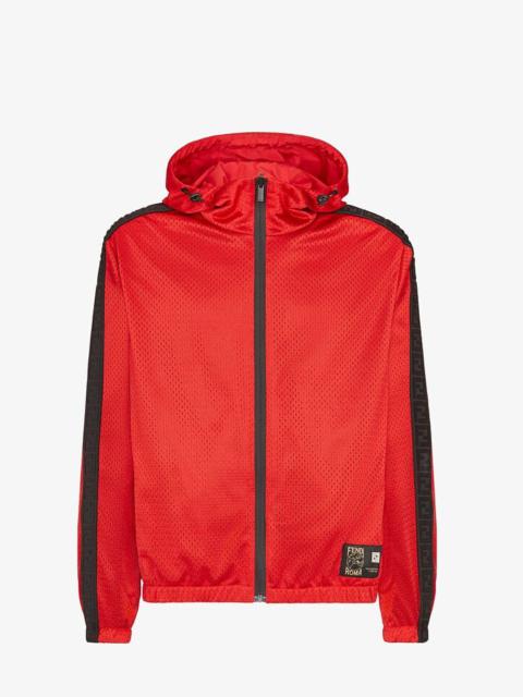 FENDI Red tech mesh windbreaker