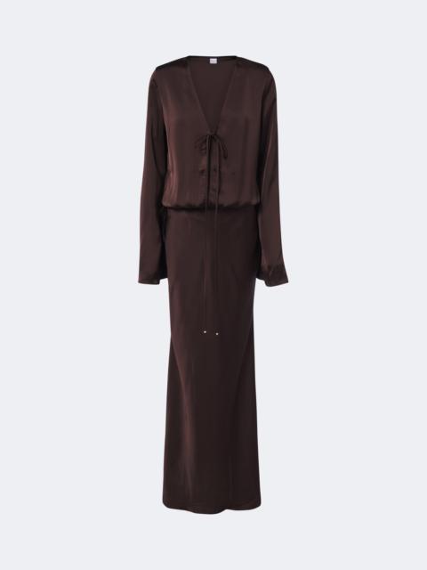 BANANHOT Nema satin maxi dress