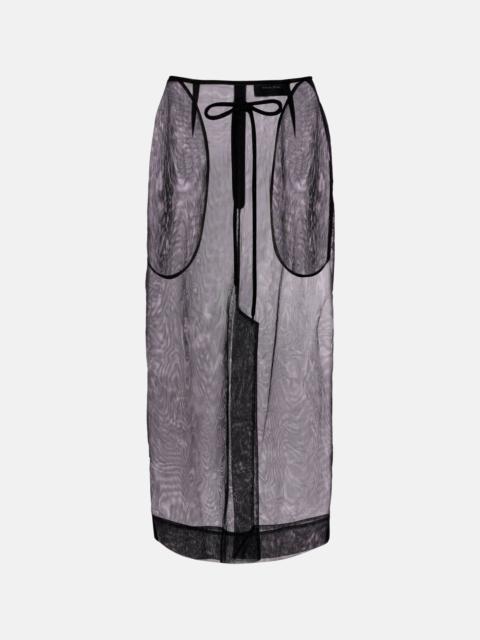 Simone Rocha Bow-detail tulle midi skirt